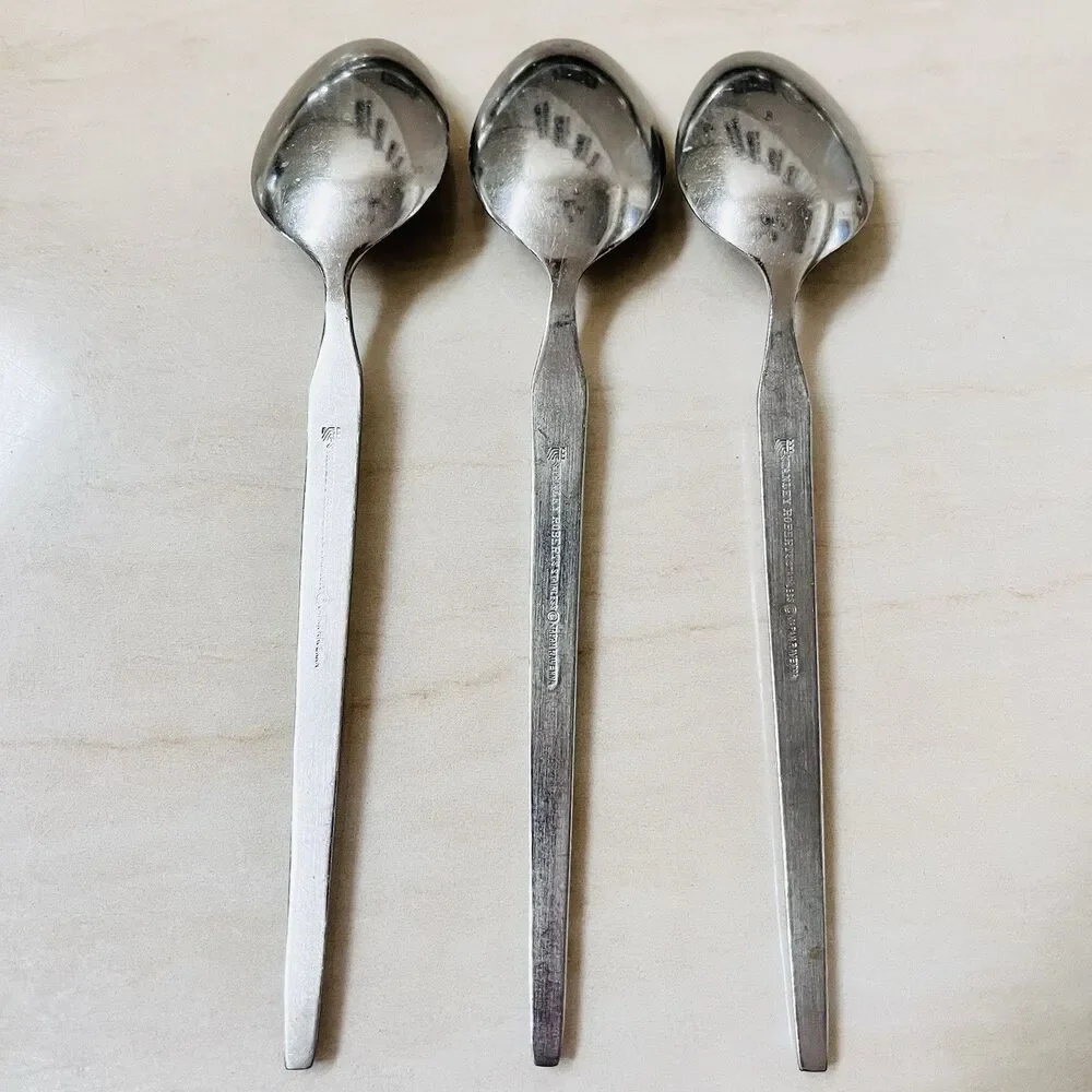 12pc STANLEY ROBERTS Ravenna Stainless Flatware Set Satin Sri Frosted Japan